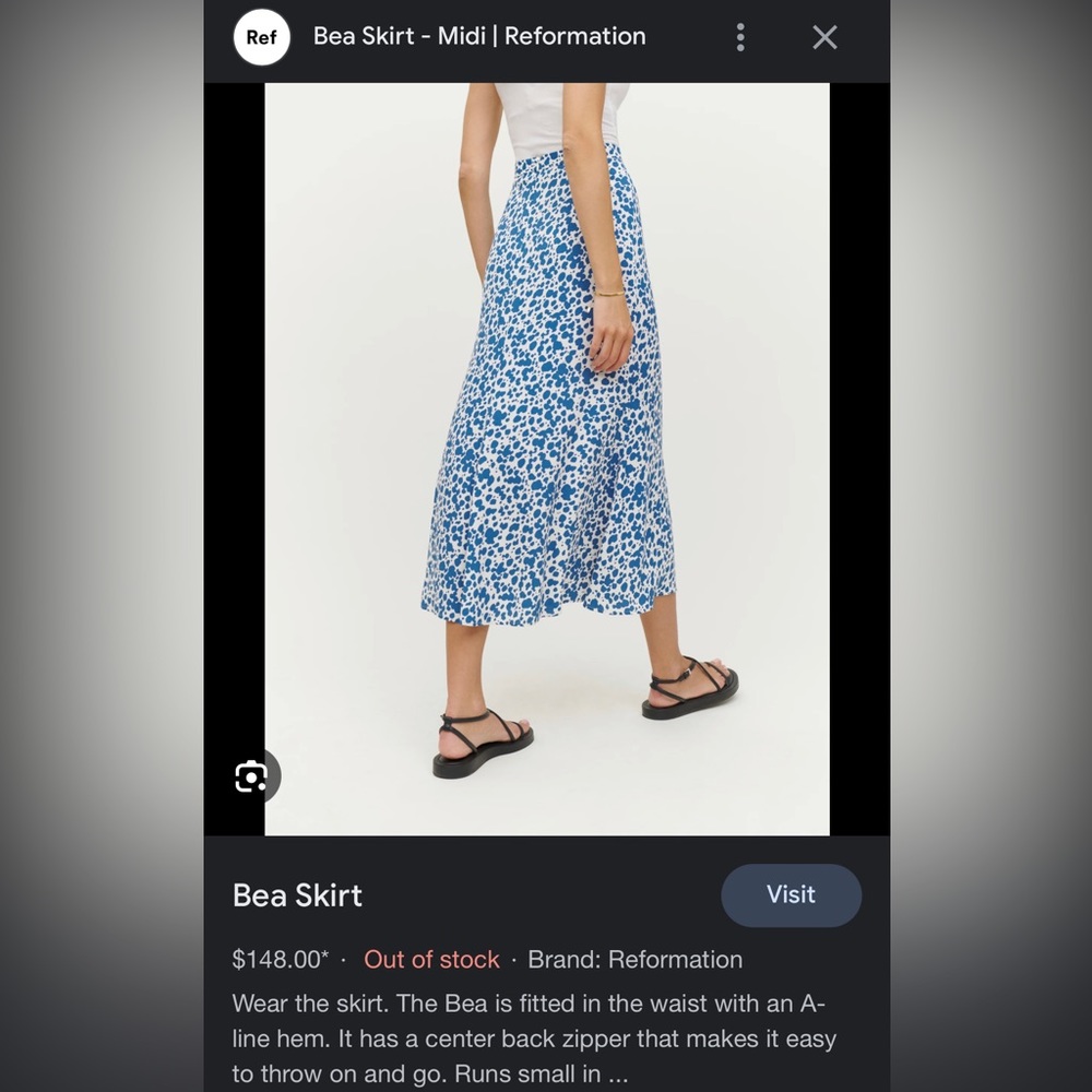 Reformation Bea MIDI Skirt